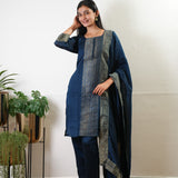 Royal blue art silk suit set