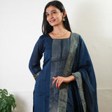Royal blue art silk suit set