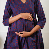 Purple cotton maternity nursing comfies
