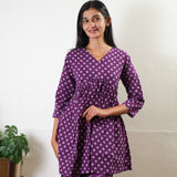 Purple bandhani maternity nursing comfies