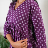 Purple bandhani maternity nursing comfies