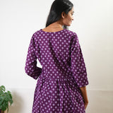 Purple bandhani maternity nursing comfies