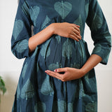 Green fern cotton maternity nursing comfies