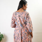 Peach floral maternity nursing comfies