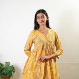Mustard paisley cotton comfies