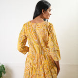 Mustard paisley cotton comfies