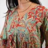 Red paisley cotton comfies