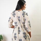 Ivory and blue cotton comfies