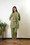 Olive lotus cotton comfies