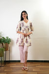 Ivory and pink cotton comfies