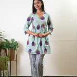 Violet roses cotton comfies