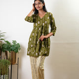 Olive diamond cotton comfies