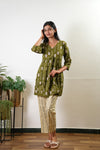 Olive diamond cotton comfies