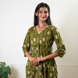 Olive diamond cotton comfies
