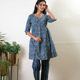 Indigo tie and dye cotton comfies