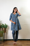 Indigo tie and dye cotton comfies