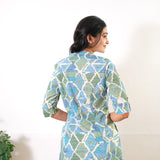 Soft blue geometric cotton co-ords set