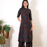 Teal and brown cotton co-ords set