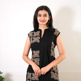 Black viscose co-ord set (attached sleeves)