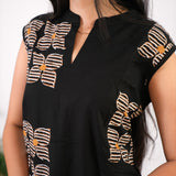 Black viscose co-ord set (attached sleeves)