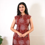 Rust brown viscose co-ords set (attached sleeves)