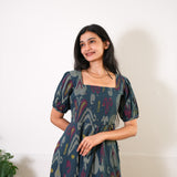 Nadhi cotton midi dress - Turquoise