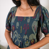 Nadhi cotton midi dress - Turquoise