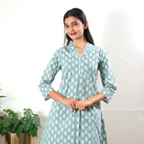Pastel green cotton maternity nursing co-ords set