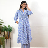 Lavender butta cotton maternity nursing co-ords set
