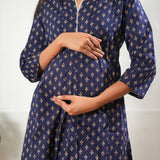 Midnight butta cotton maternity nursing co-ords set