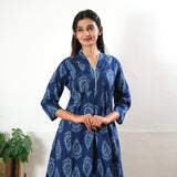 Indigo butta cotton maternity nursing co-ords set