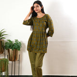 Fenugreek cotton button down comfies
