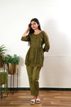 Fenugreek cotton button down comfies
