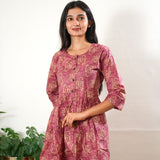 Purple cotton button down comfies