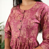 Purple cotton button down comfies