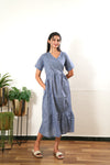Lavender cotton midi dress