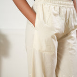 Off white cotton chikankari palazzo
