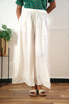 White cotton chikankari palazzo