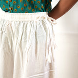 White cotton chikankari palazzo