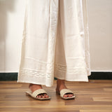 White cotton chikankari palazzo