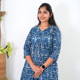 Indigo floral cotton comfies