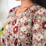 Grey and maroon cotton comfies