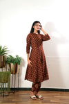Rust orange butta cotton button down co-ords set