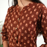 Rust orange butta cotton button down co-ords set