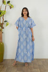 Lavender cotton maternity nursing kaftan