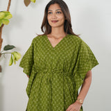 Green gram cotton maternity nursing kaftan