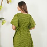Green gram cotton maternity nursing kaftan