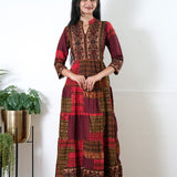 Cherry cotton long gown