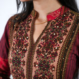 Cherry cotton long gown