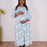 Sky blue maternity nursing wear